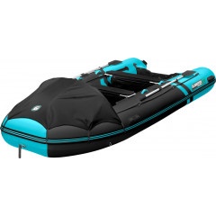 Лодка ПВХ GLADIATOR E450PRO (черный/бирюзовый)