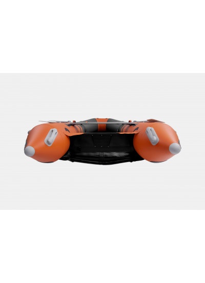 Лодка ПВХ GLADIATOR E380PRO (оранжевый/темно-серый)