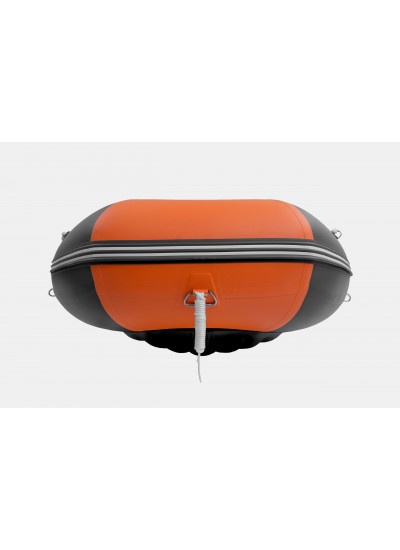 Лодка ПВХ GLADIATOR E380PRO (оранжевый/темно-серый)