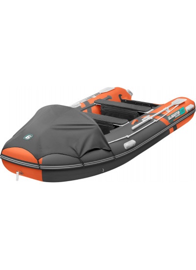 Лодка ПВХ GLADIATOR E380PRO (оранжевый/темно-серый)