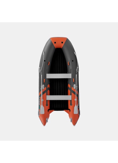 Лодка ПВХ GLADIATOR E380PRO (оранжевый/темно-серый)