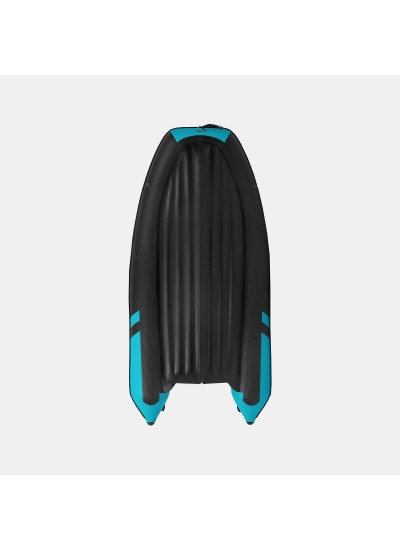 Лодка ПВХ GLADIATOR E350PRO (черный/бирюзовый)
