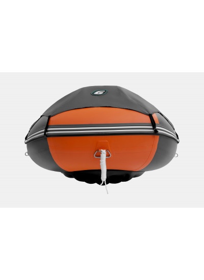 Лодка ПВХ GLADIATOR E380PRO (оранжевый/темно-серый)