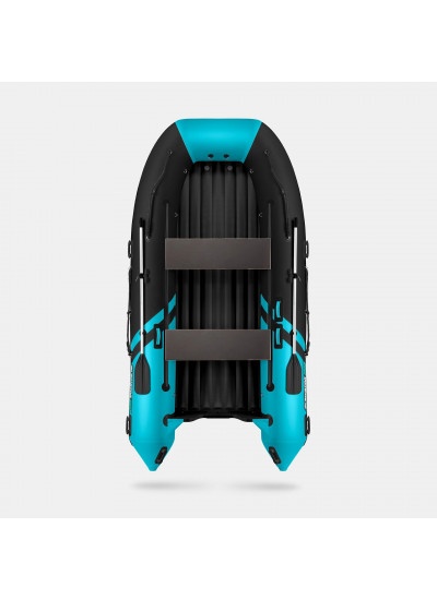 Лодка ПВХ GLADIATOR E420S (черный/бирюзовый)