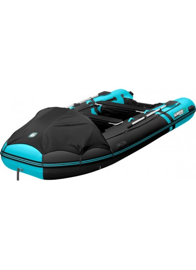 Лодка ПВХ GLADIATOR E450PRO (черный/бирюзовый)