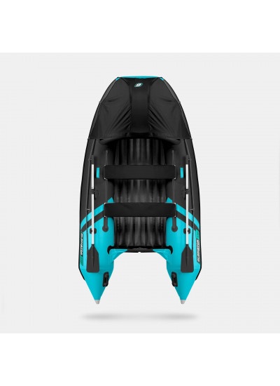 Лодка ПВХ GLADIATOR E330PRO (черный/бирюзовый)