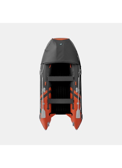 Лодка ПВХ GLADIATOR E380PRO (оранжевый/темно-серый)