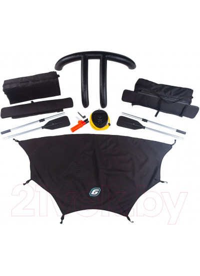 Лодка ПВХ GLADIATOR E420PRO нднд (красный/черный)