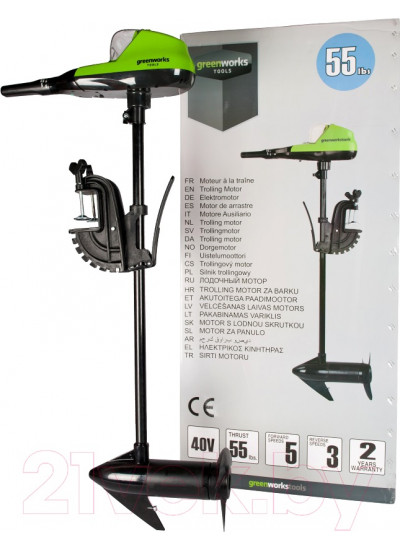 Лодочный мотор Greenworks G40TM55 / 9000207