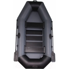 Лодка ПВХ Vivax К250 с ковриком-сланью (без киля, серый/черный)