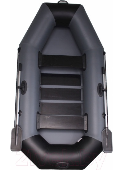 Лодка ПВХ Vivax К250 с ковриком-сланью (без киля, серый/черный)