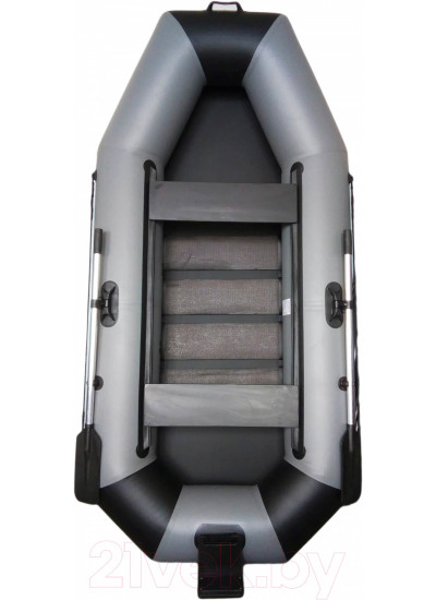 Лодка ПВХ Vivax К270Т с ковриком-сланью (без киля, серый/черный)