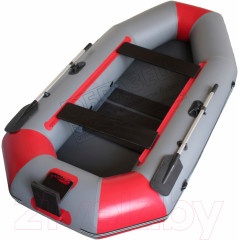 Лодка ПВХ Vivax К280Т с полом-книгой (без киля, серый/черный)