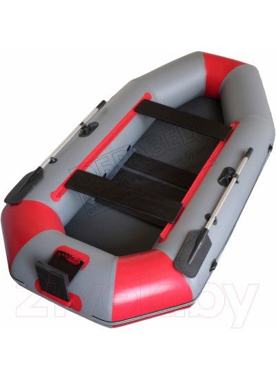 Лодка ПВХ Vivax К280Т с полом-книгой (без киля, серый/черный)