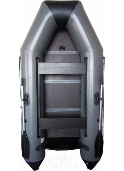Лодка ПВХ Vivax Т280 с полом-книгой (с килем, серый/черный)