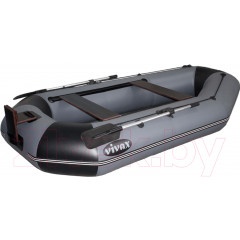 Лодка ПВХ Vivax К280Т с полом-сланью (без киля, серый/черный)
