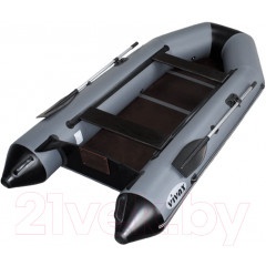 Лодка ПВХ Vivax Т330 с полом-книгой (с килем, серый/черный)