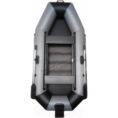 Лодка ПВХ Vivax К270Т с полом-книгой (без киля, серый/черный)