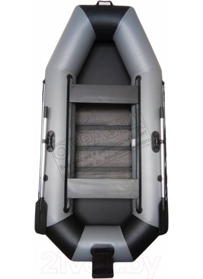 Лодка ПВХ Vivax К270Т с полом-книгой (без киля, серый/черный)
