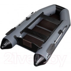Лодка ПВХ Vivax Т280 с полом-книгой (без киля, серый/черный)