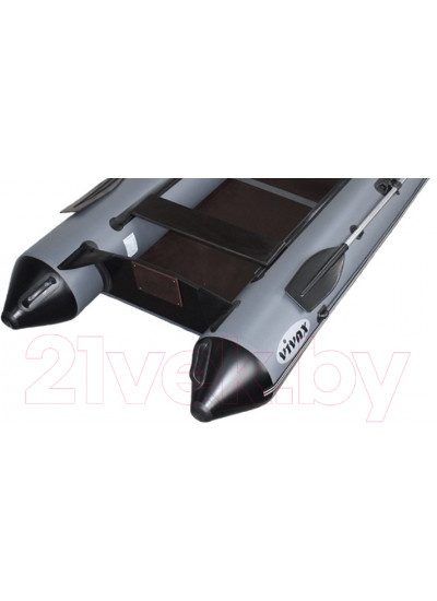 Лодка ПВХ Vivax Т330Р с жестким полом (с килем, серый/черный)
