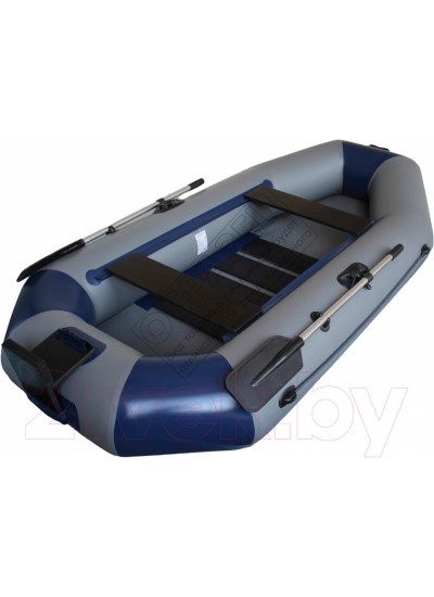 Лодка ПВХ Vivax К270Т с ковриком-сланью (без киля, серый/черный)