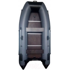 Лодка ПВХ Vivax Т300 с полом-книгой (без киля, серый/черный)
