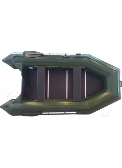 Лодка ПВХ Vivax Т300 с полом-книгой (с килем, серый/черный)