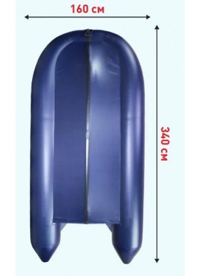 Лодка ПВХ Муссон 3400 СК (серый/синий)