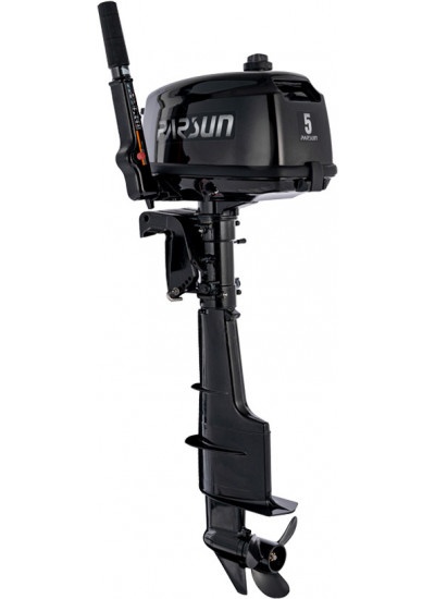 Лодка ПВХ Муссон 2400 (серый, с лодочным мотором Parsun T 5 BMS)