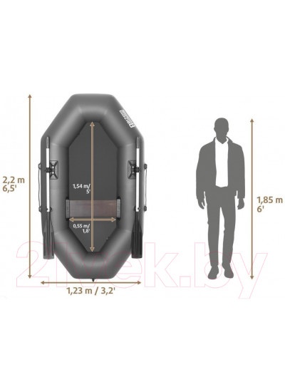 Лодка ПВХ Тонар Бриз 220 / 4999925 (серый)