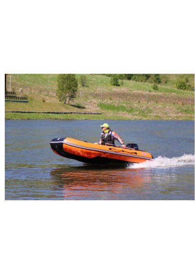 Лодка ПВХ Тонар Алтай 340L (оранжевый/черный)