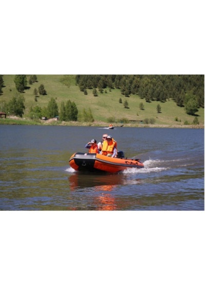 Лодка ПВХ Тонар Алтай 340L (оранжевый/черный)