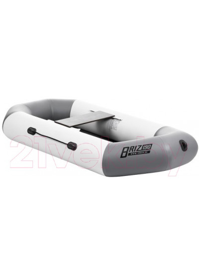 Лодка ПВХ Тонар Бриз 190 с гребками / 4897000 (белый/серый)