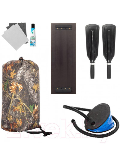 Лодка ПВХ Тонар Бриз 190 с гребками / 4897000 (белый/серый)