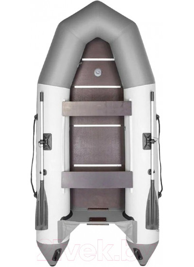 Лодка ПВХ Тонар Капитан Т330 слань+киль / 4897019 (белый/серый)