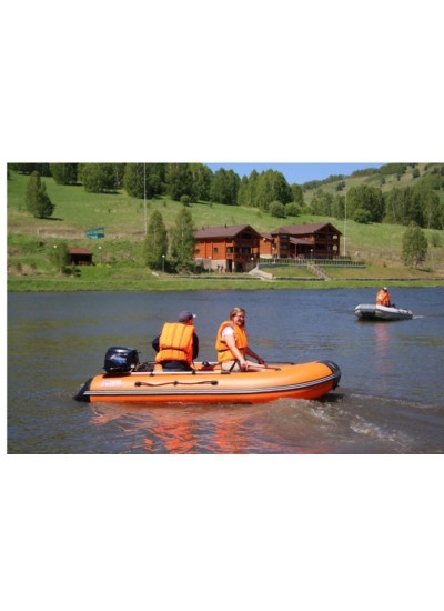 Лодка ПВХ Тонар Алтай 340L (оранжевый/черный)