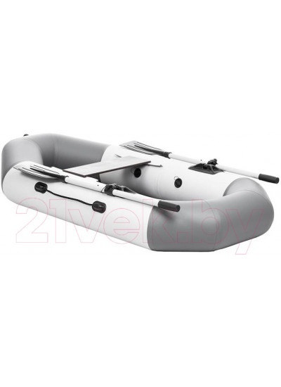 Лодка ПВХ Тонар Бриз 190 с веслами / 5751275 (белый/серый)