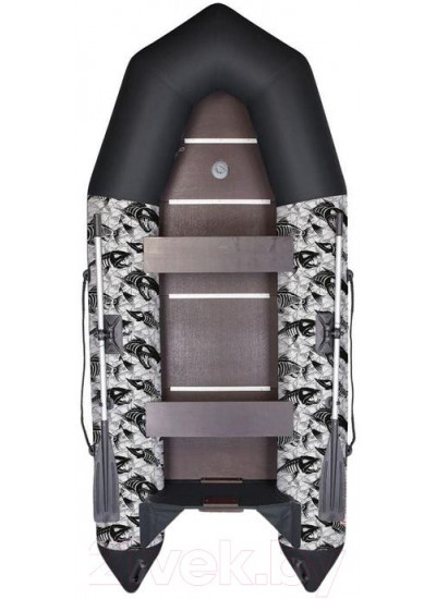 Лодка ПВХ Тонар Капитан Т290 слань+киль / 6895017 (принт рыбы)
