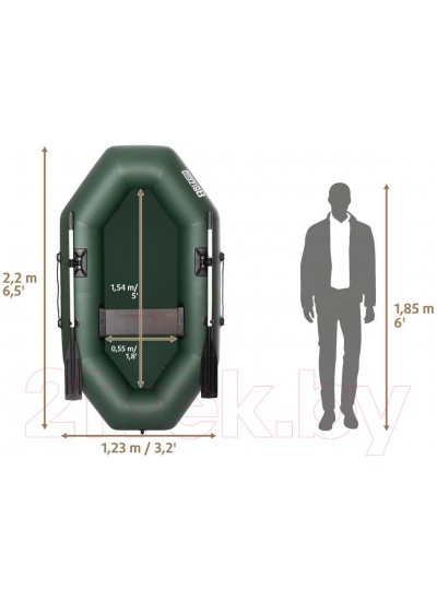 Лодка ПВХ Тонар Бриз 220 / 4897003 (зеленый)
