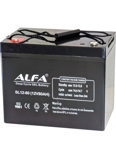 Аккумулятор лодочный ALFA battery SL12-80 (80 А/ч)