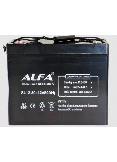 Аккумулятор лодочный ALFA battery SL12-80 (80 А/ч)