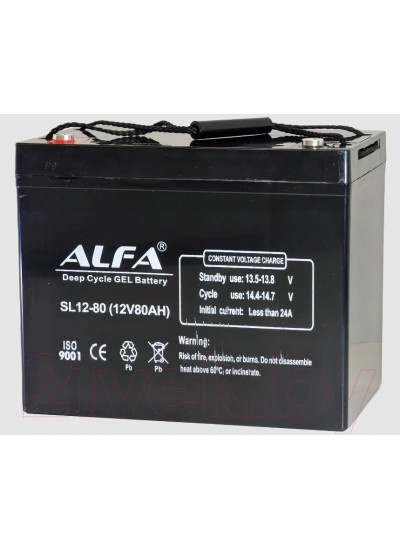Аккумулятор лодочный ALFA battery SL12-80 (80 А/ч)