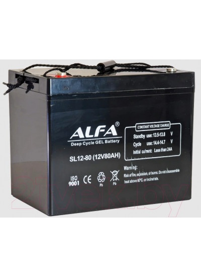 Аккумулятор лодочный ALFA battery SL12-80 (80 А/ч)