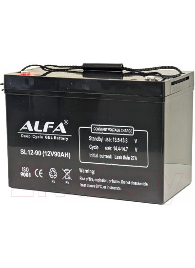 Аккумулятор лодочный ALFA battery SL12-90 (90 А/ч)