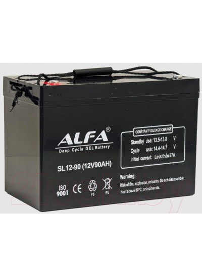 Аккумулятор лодочный ALFA battery SL12-90 (90 А/ч)