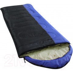 Спальный мешок BalMAX Аляска Camping Plus Series до -10°C L левый (синий/черный)