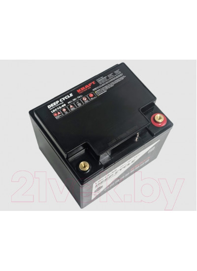 Аккумулятор лодочный KrafT 12V-44Ah C20 L тяговая / LDC12-40