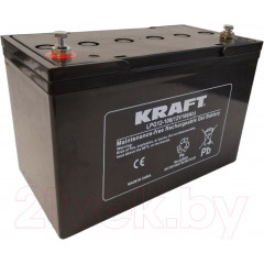 Аккумулятор лодочный KrafT C20 L тяговый / LPG12-100 (100 А/ч)
