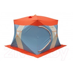 Палатка Митек Нельма Куб 3 (оранжевый белый/хаки)